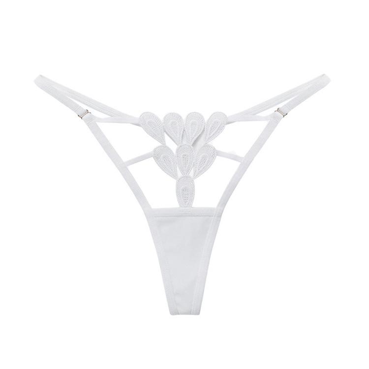 173 Water-Soluble Floral Lace Thong - Seductive & Fun Plus Size European/American T-Pants