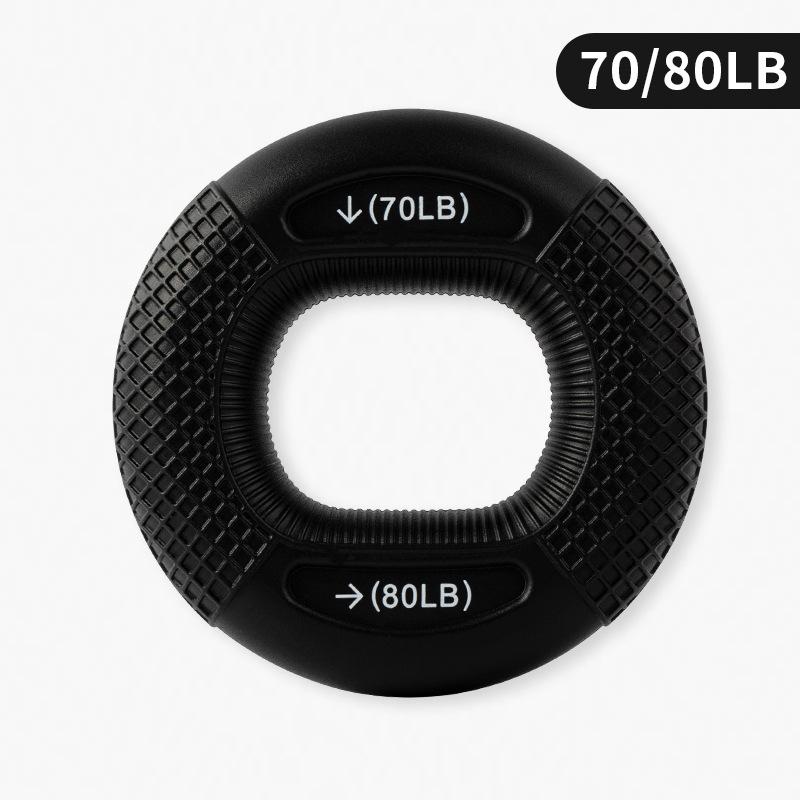 

1 шт. Двойной силовой тренажер для рук, реабилитационный тренажер, силиконовое кольцо для захвата, повышение силы запястья чёрный