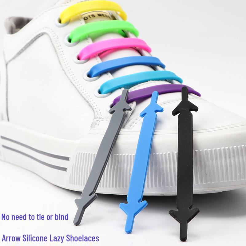 Silicone No-Tie Elastic Shoelaces for Casual Sneakers & Canvas Shoes