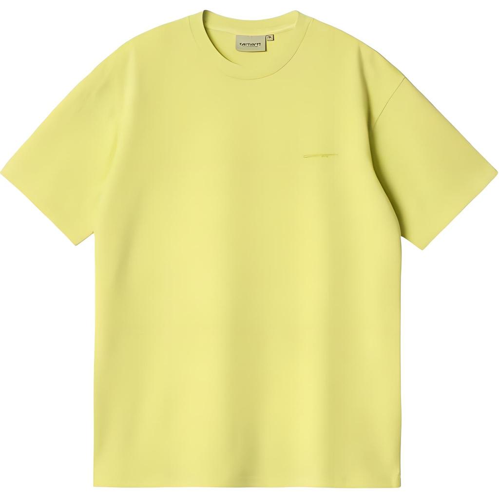 Carhartt WIP Solid Color Crew Neck Short Sleeve T-Shirt Men Tops Yellow I033622-29T-GD