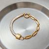Fashion Cuban Bracelet European and American Hand Chain Chic Charm Bangle  Hand Accessory