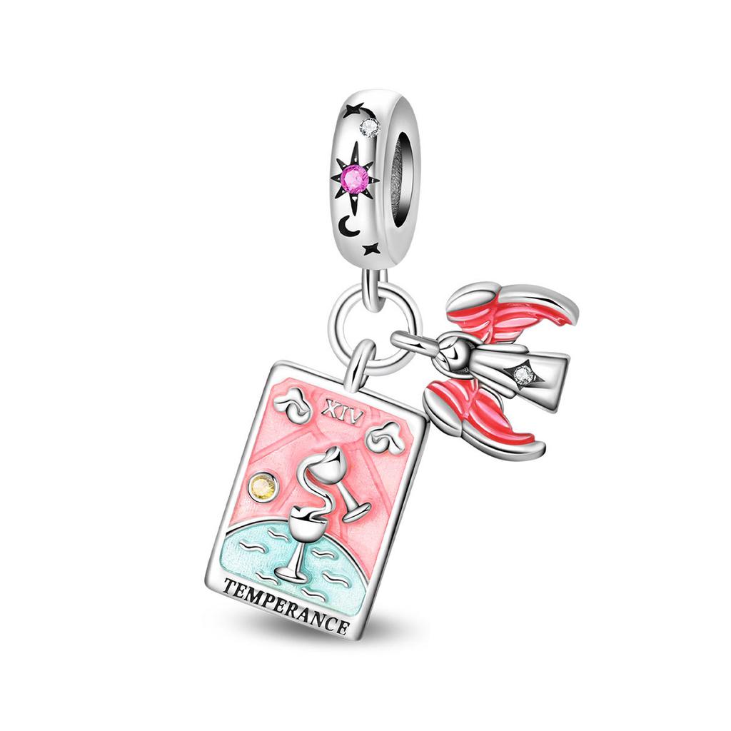 2026 Tarot Magician Position Charm Charm Charm Beads DIY Jewelry Bracelet Accessories 925 Silver