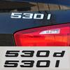 3D Czarny Matowy ABS Logo Litery Samochodowe 528i 530i Naklejka Emblemat na Tylną Klapę Dla BMW Serii 5 530i 530i F10 E60 Akcesoria Tylne