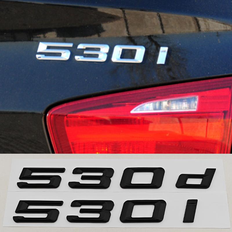 3D Czarny Matowy ABS Logo Litery Samochodowe 528i 530i Naklejka Emblemat na Tylną Klapę Dla BMW Serii 5 530i 530i F10 E60 Akcesoria Tylne