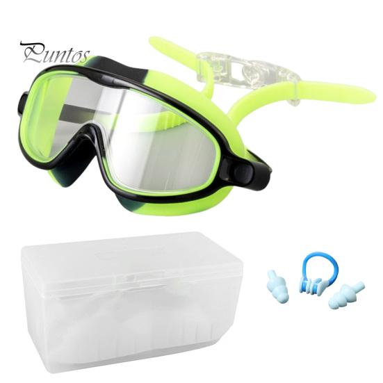 Kids Swim Goggles Anti-Fog UV Protection Leak-Proof Pool Swimming Goggles with Nose Clip Earplugs for Boys Girls Youth Toddler 3-15 Years