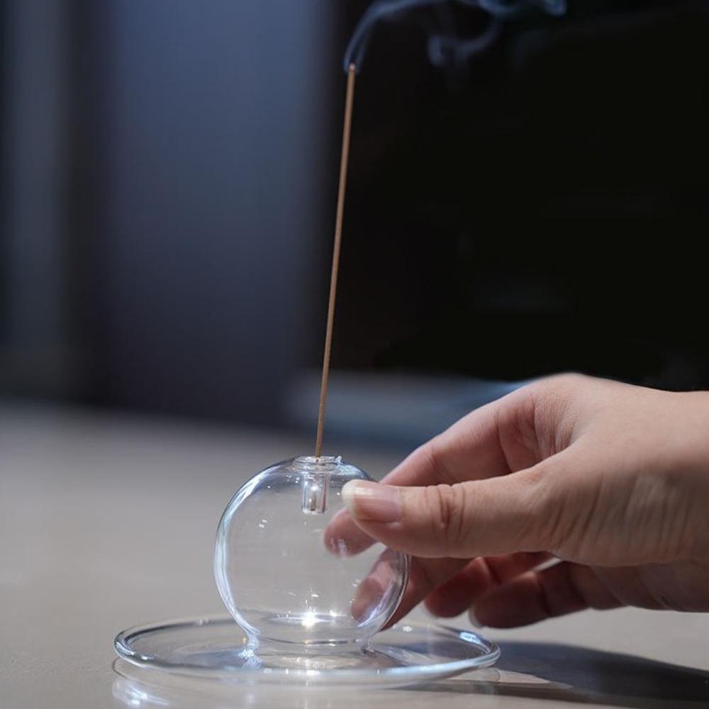 Integrated Ball Design Incense Holder With Tray Incense Sticks Tray Tabletop Incense Base  Yoga