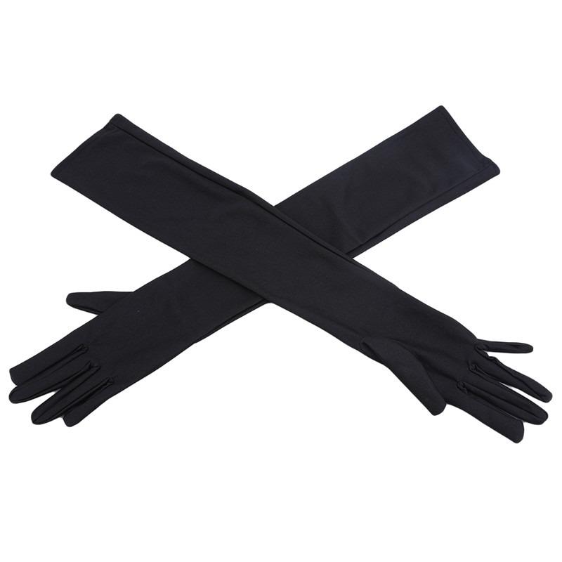 Fashion Women's Mittens Long Gloves Autumn Winter Fashion Solid Colors Female Satin Opera Evening Party Prom Costume Glove
