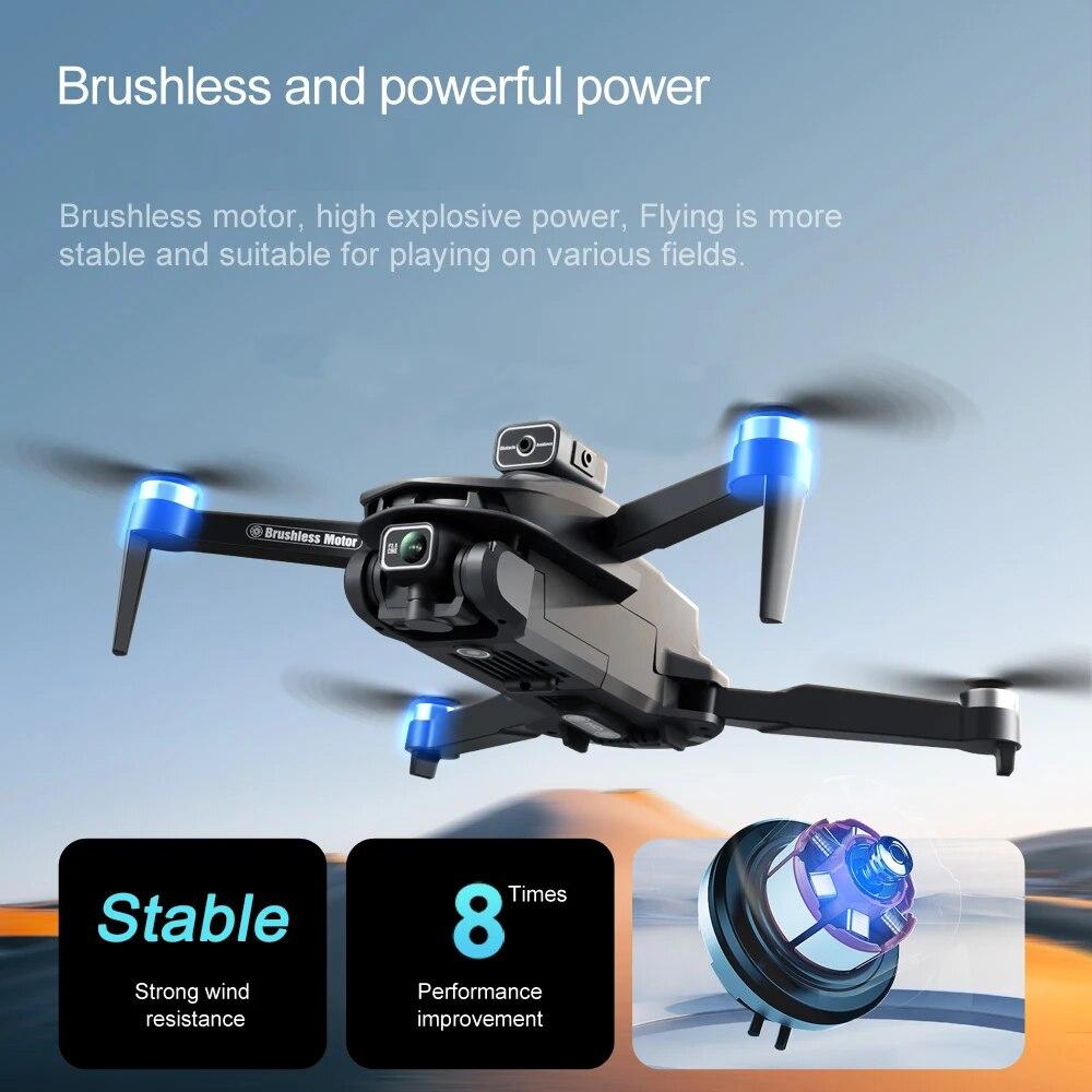 2026 New V168 Drone 4k 5G WiFi FPV Professional GPS/Optical Flow HD ESC Dual Camera Wide Angle Obstacle Avoidance Brushless RC Quadcopter Toy Gift