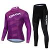 Autumn and Winter Long-sleeved S Cycling Suit, Men's and Women's Breathable Road Mountain Bike Suit