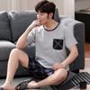 Summer Men's Pajamas Knit Pajamas Set Pajamas Big Boys Pajamas Family Clothing