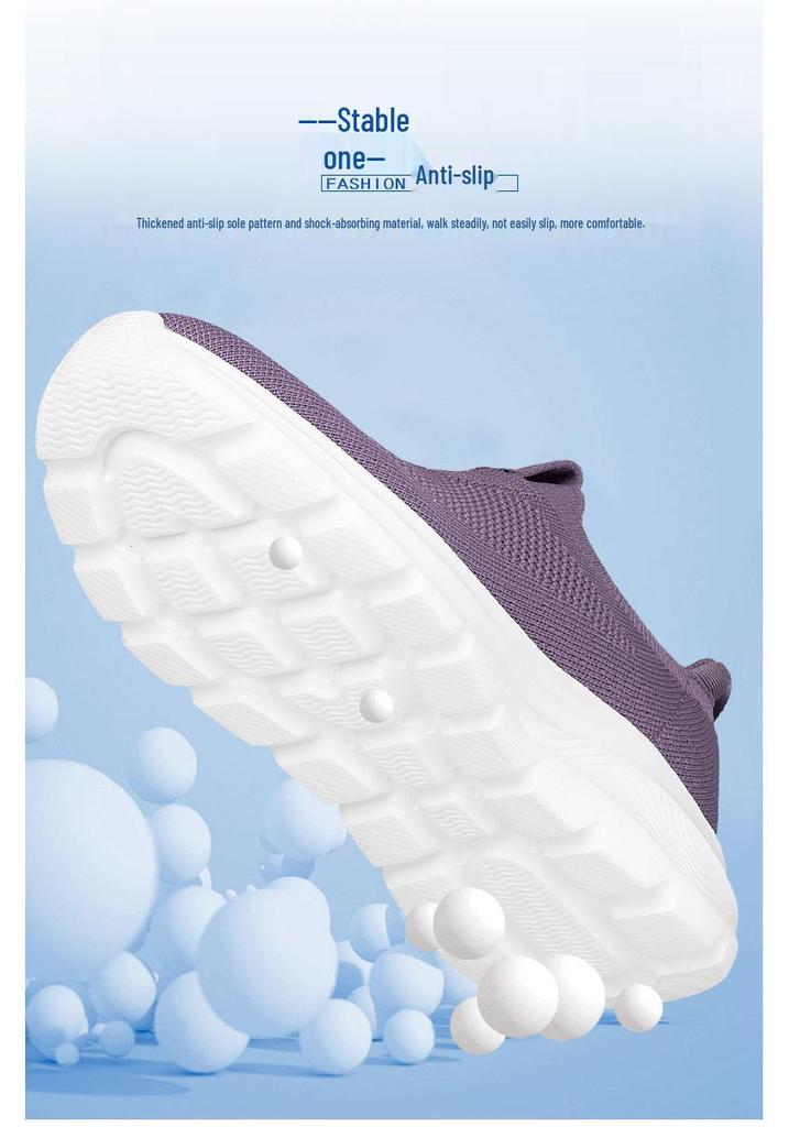 Women's Lightweight Non-Slip Walking Shoes for Seniors - Comfortable Old Beijing Cloth Sneakers for Mother's Summer Wear