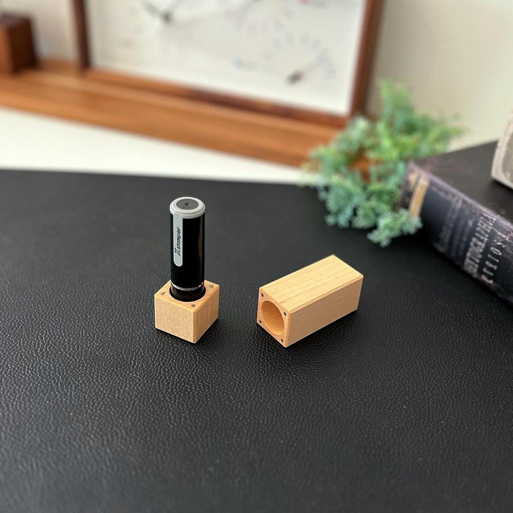 KATOMOKU Seal Case, Shachihata Name 9, km-77HM, H. Maple, Solid Wood