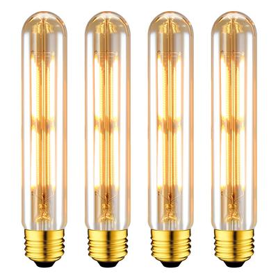 LVWIT T32 Braune Retro-Filament-Glühbirnen, E26-Sockel, 720LM, 6W (55W Äquivalent), 2500K Warmweiß, Nicht dimmbar, 4er-Pack