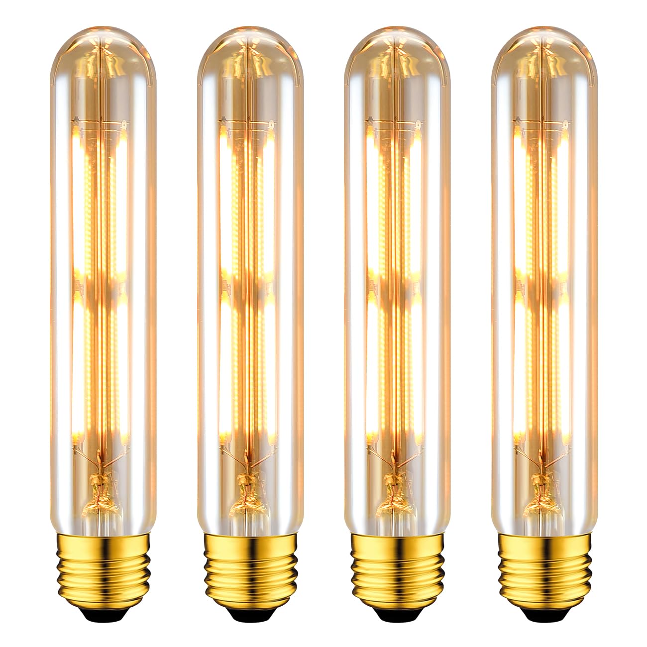 

LVWIT T32 Brown Retro Filament Bulbs, E26 Base, 720LM, 6W (55W Equivalent), 2500K Warm White, Non-Dimmable, Pack of 4