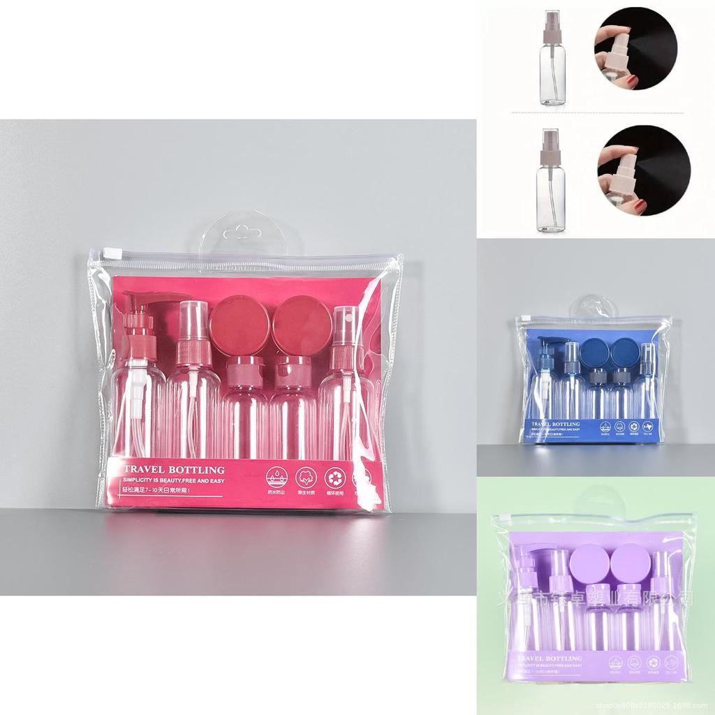 7pcs Makeup Travel Dispenser Portable Toiletry Kit Pressed Spray Tools Bottle