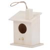 4Pcs Innovative Hanging Wooden Bird House Nests Ornament For Outdoor Garden Yard Decoration