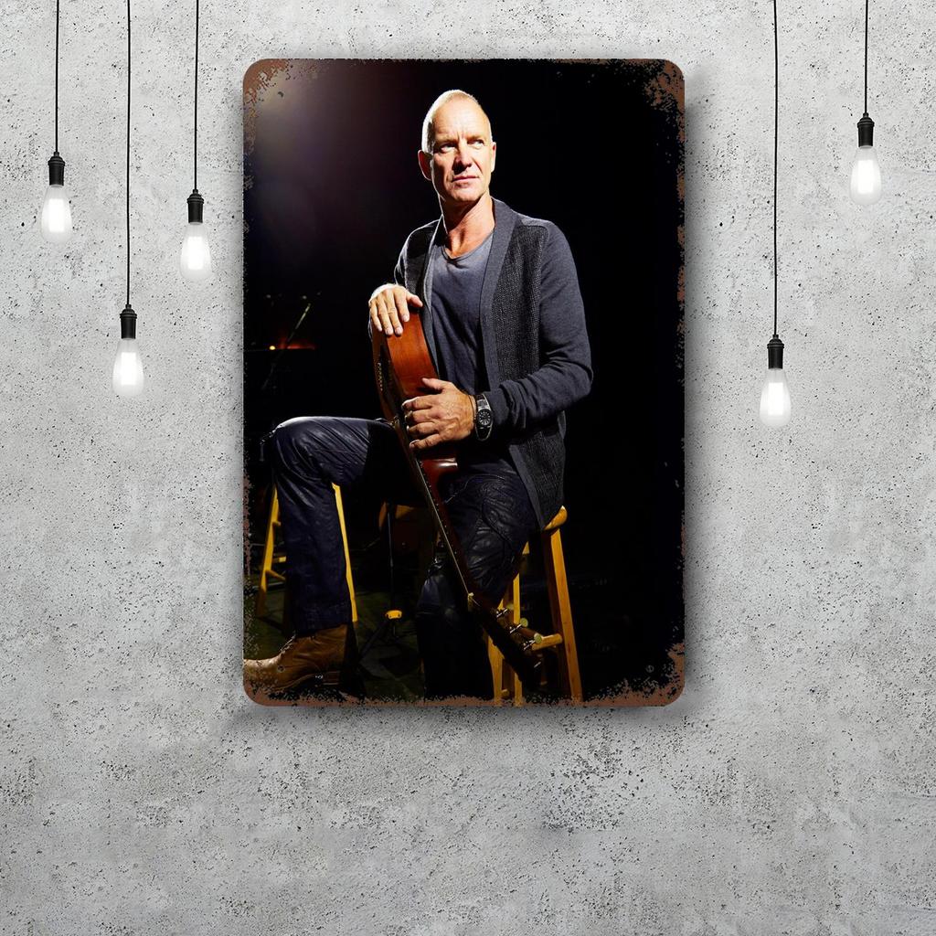 Sting Classic Poster Rusty Metal Plaque Retro Decorative Plate Bar Man Cave Garage Club Metal Sign Wall Decoration
