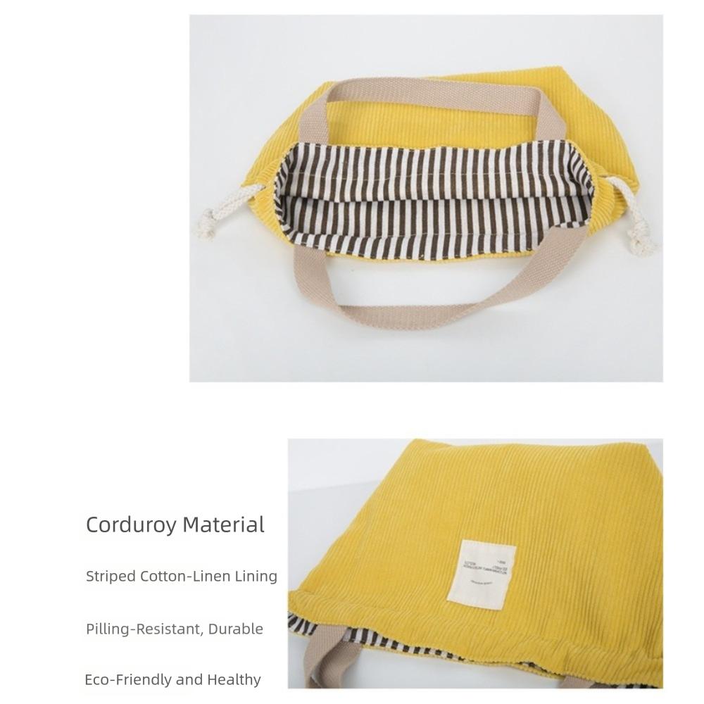 Durable Portable Drawstring Lunch Bag Large Capacity Multifunctional Handbag Tote Bag Picnic Camping