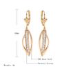 Vintage fashion 585 rose gold earrings feminine temperament cold wind stud earrings