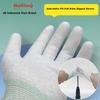 Carbon Fiber Anti-Static PU Finger Coated Gloves 150603 M Size 10 Pairs/pack Breathable Lightweight Flexible Wear-Resistant Non-Slip