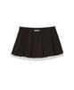Crank Lace Layered Pleated Skirt_Brown