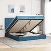 VidaXL Ottoman Bed Frame with Mattress Dark Blue 180x200 Cm Velvet, Bed Frame, Upholstered Bed Frame, Bed Frame 3313491