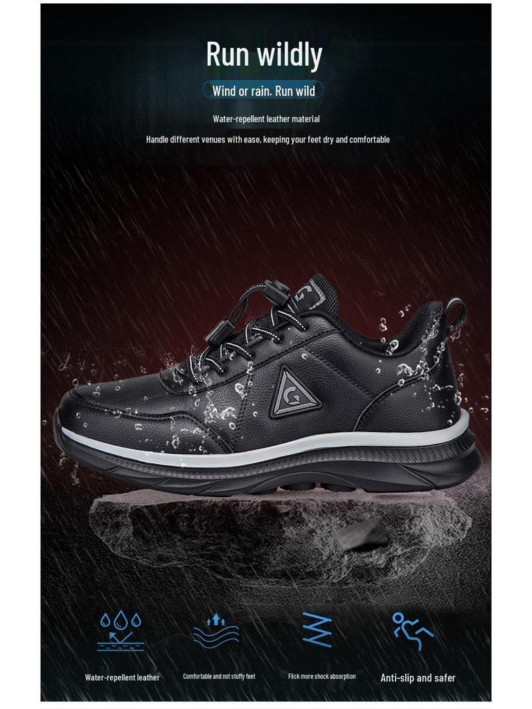 2025 Women's Genuine Leather Waterproof Non-Slip Casual Shoes for Middle-Aged & Elderly