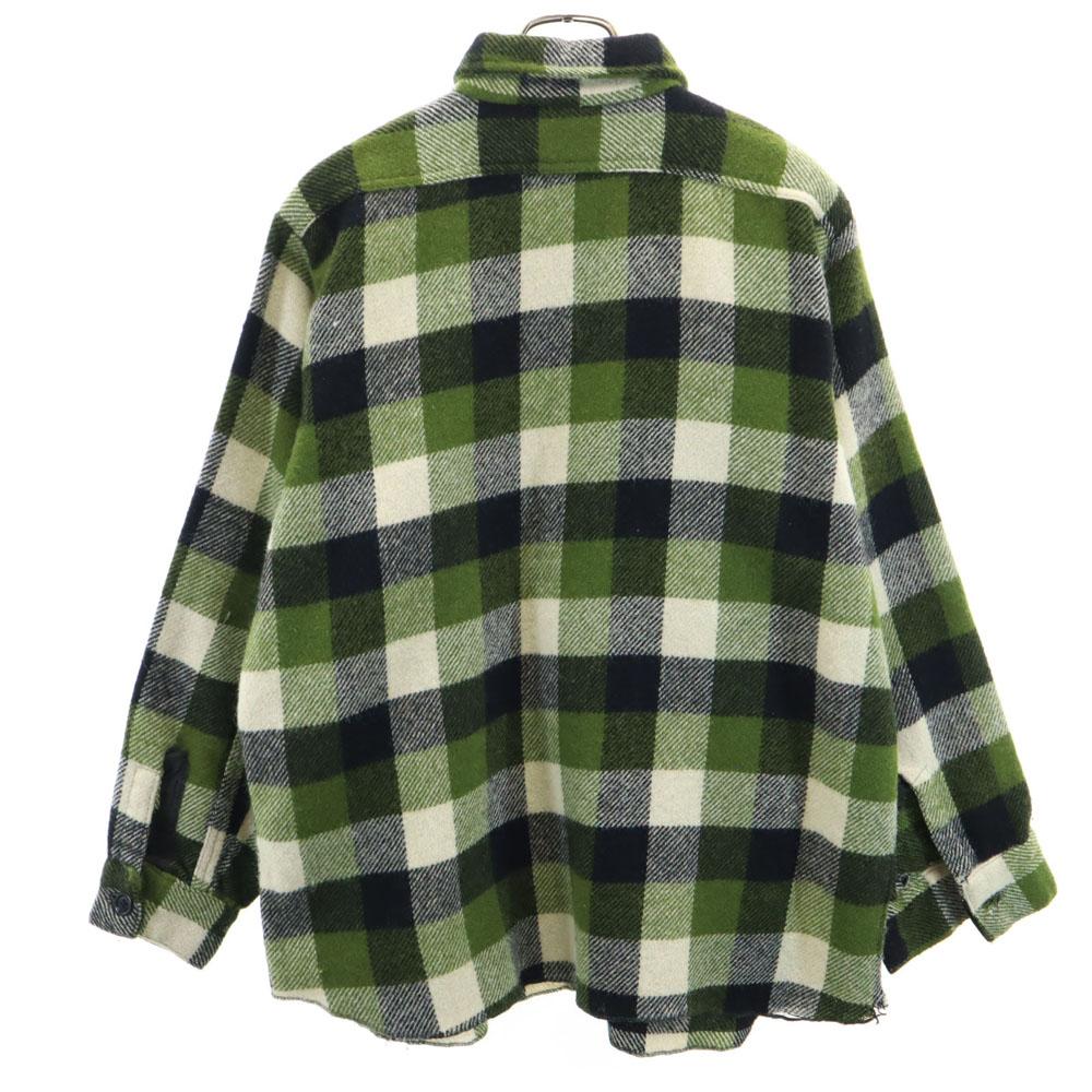 FROSTPROOF 60s 70s Vintage USA made wool blend Check Pattern Long sleeve Wool shirt Men's Used