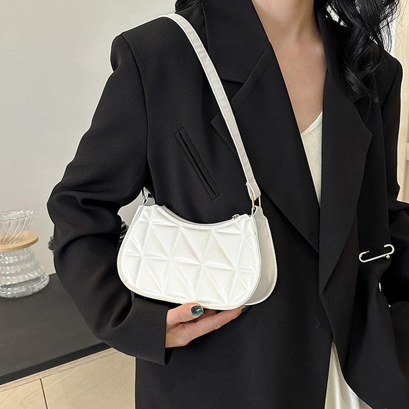 Fashion Female Underarm Shopping Bag Retro Casual Women Totes Shoulder Bags Female Leather Solid Color Handbag