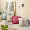 Floral Decorative Pillow Cases Embroidered Jacquard Throw Pillow Cushion Cover For Living Room Decor