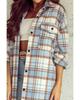 Azura Exchange Long Sleeve Plaid Shacket with Flap Pockets