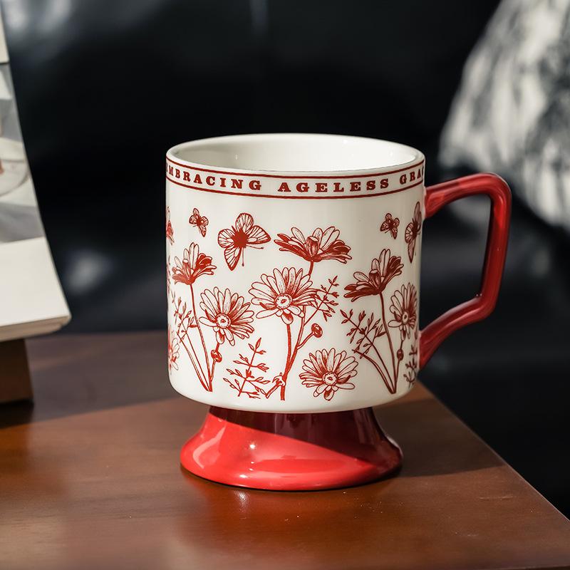 

Premium afternoon tea cup coffee home Nordic style high value water cup ceramic cup gift office mug 301-400ml