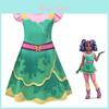 Rochie Cosplay Ava Banji de la Unicorn Academy cu Imprimeu Digital și Tiv cu Volane din Tul pentru Joacă Primăvara Toamna
