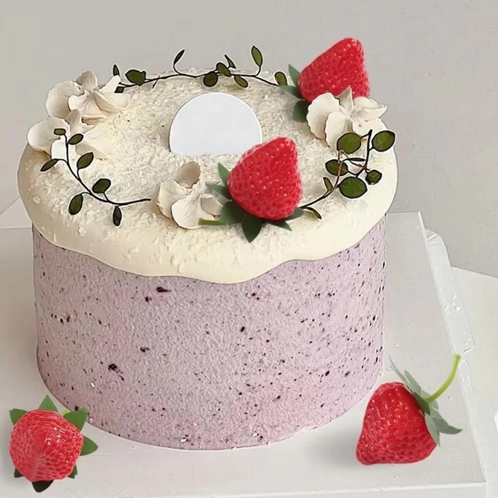 10Pcs Realistic Artificial Strawberry Decorative Fruit Ornament Simulation Strawberry Handicrafts Food Props Model