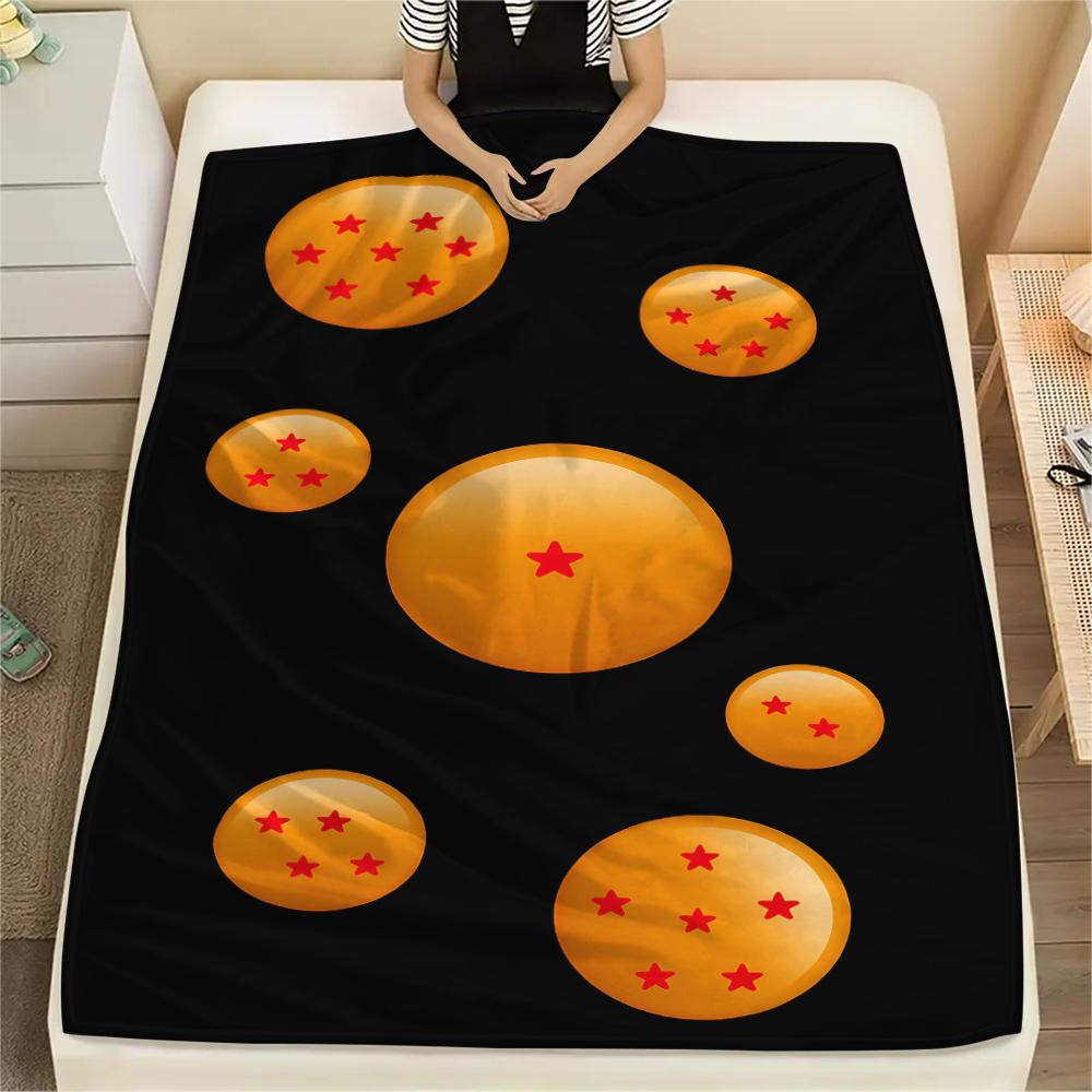 Coperta in Flanella con Stampa Personaggi Dragon Ball, Alta qualità Confortevole per Tutte le Stagioni, Arredamento per la Casa, Calore e Comfort, Perfetta per Regali di Natale
