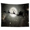 Nordic Christmas Tapestry Watercolor Christmas Tree Print Bedside Hanging Cloth Bedroom Background Cloth