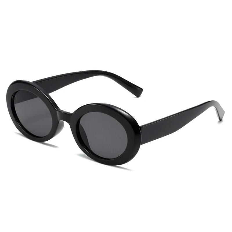 

Oval Jelly Color Women Sunglasses Fashion Black Light Tea Shades UV400 Men Trending Gradient Sun Glasses As the picture