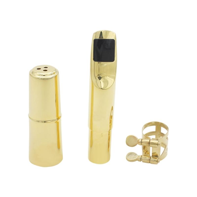 Alto Saxophone Mouthpiece Kits Includes Saxophone Mouthpiece, Brass Cap, and Metal Ligature Clip Sax Saxophone Parts