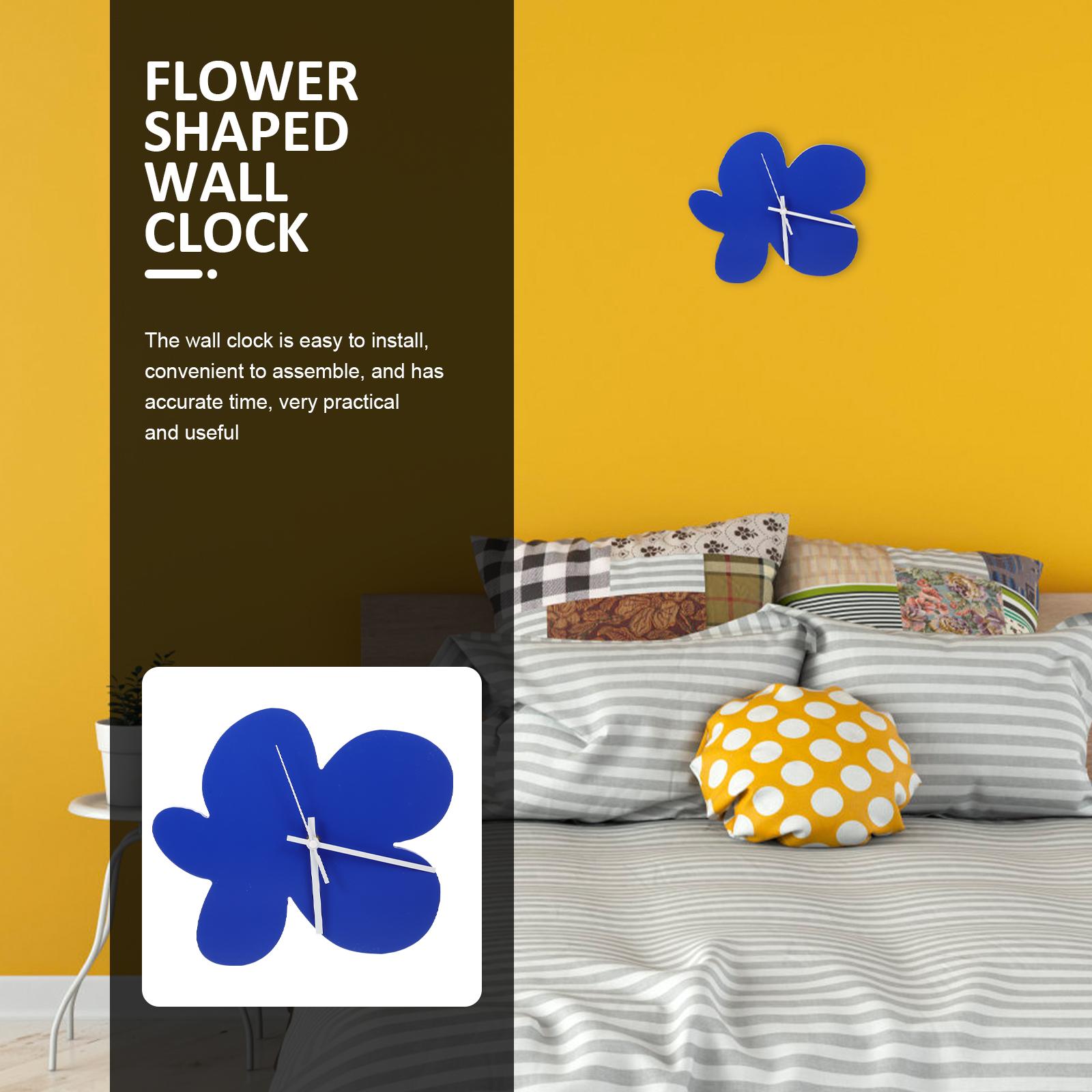 

Vintage Style Flower Shaped Wall Clock Mute Decorative Home Bedroom Living Room Wall Hanging Clock Non Ticking United States