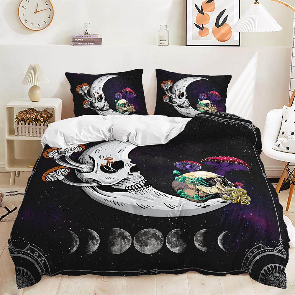 

Three-Piece Quilt Cover Skull Two-Piece Bedding Set 135 * 200 (two-piece set) 90g