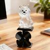Dog Decorations Motorcycle Light Up Sculpture Wind Powered Small Animal Figurines For Motorcycle Handlebar Outdoor Cycling Night