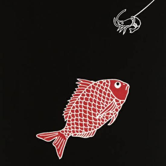 Dyeing Anbo Hand Towel and Sea Authentic Dyed Cotton Tokuoka Made In Japan 35cm X 100cm "Shrimp Bream" 100%