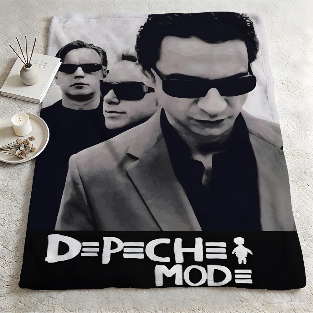 Musik D-Depeche Mode-E Warm Weich Flannelldecke, Vielseitig für Sofa Bett Camping Reisen Nickerchen 75cmx90cm gray
