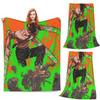 Anime Chainsaw Man Denji Decke Flanell Sofa Überwurf Super Weich für Zuhause Schlafzimmer Büro Überwürfe Tagesdecke Steppdecke