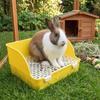 Rectangular Rabbit Litter Tray Anti-spill Rabbit Training Toilet Animal Potty Trainer  Pet Cleaning