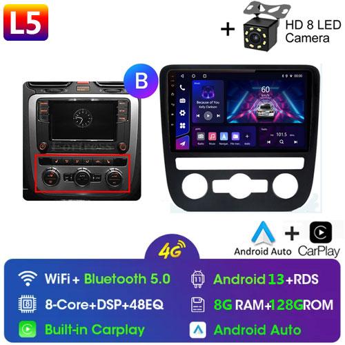 Fortress AI Voice Wireless CarPlay Android Auto Radio pentru Volkswagen Scirocco 2008-2013 4G Multimedia Auto GPS 2din radio auto