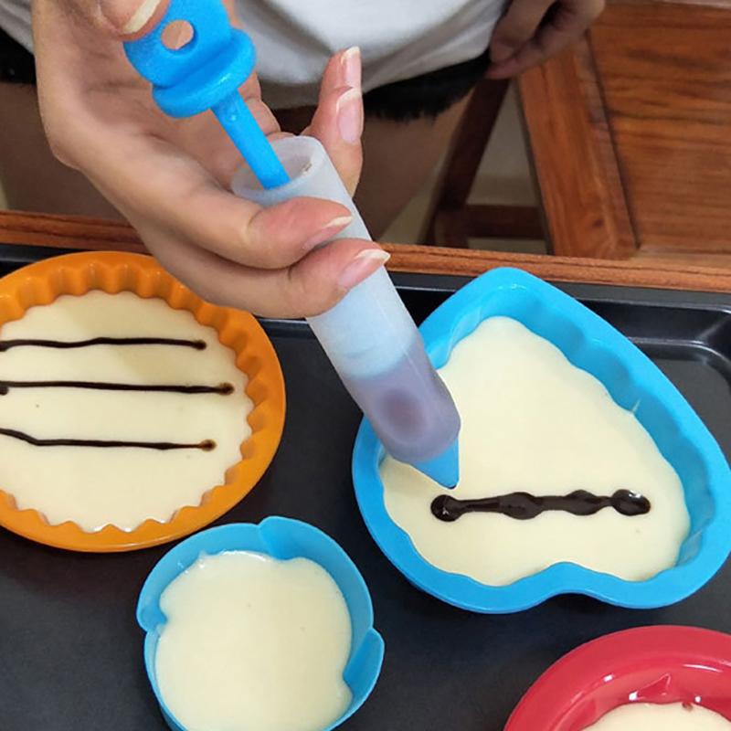 Silicone Food Writing Pen Chocolate Decorating Tools Cream Cup Cake Mold Cream Cup Cookie Icing Piping Pastry Nozzles