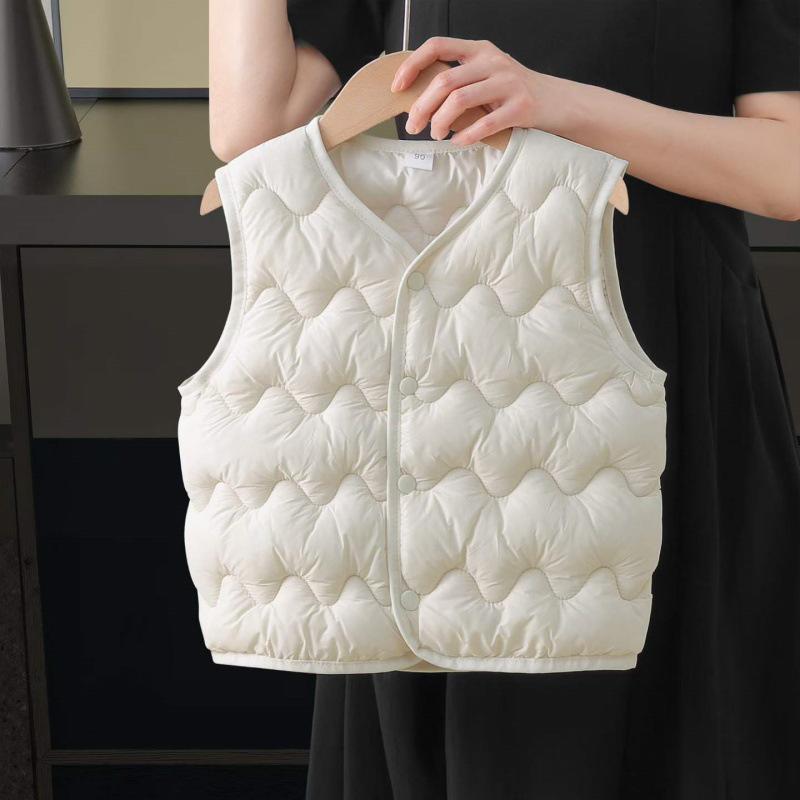 Unisex Korean Style Cotton Vest for Children: Warm Spring, Autumn, Winter Gilet for Infants and Toddlers - Small & Medium Sizes