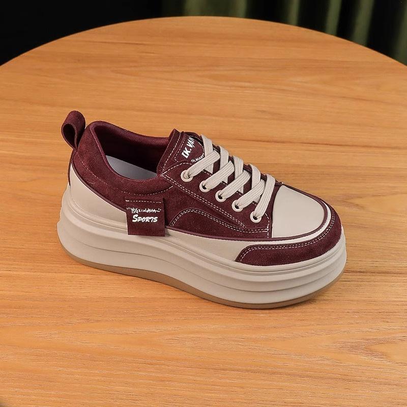 

Премиальные повседневные спортивные туфли супер огонь обувь на платформе маффин 2025 новый весна и осень популярные универсальные белые туфли на толстой подошве женские 39