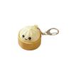 Funny Dumpling Bao Bun Keychain Fidget Clicker With LED Light Portable Stress Relief Toy for Travel Commute
